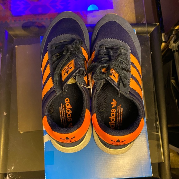 🆕 Adidas I-5923 Navy/Orange - Size: Mens 8 - Picture 7 of 8
